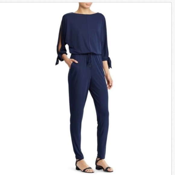 ralph lauren blue jumpsuit